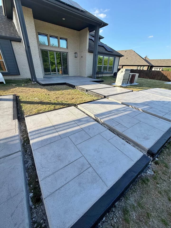 Decorative concrete overlay